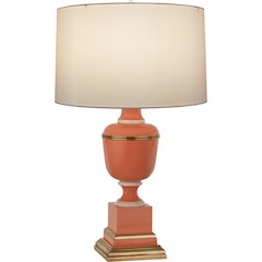 Annika Accent Lamp in Tangerine Lacquered Paint And Natural Brass Color