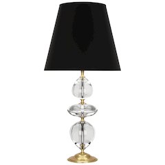 Williamsburg Orlando Table Lamp in Clear Crystal W/ Modern Brass Accents Color