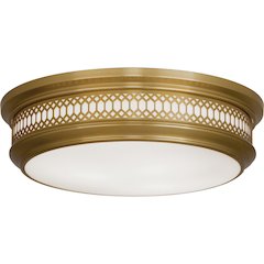 Williamsburg Tucker Flushmount in Antique Brass Color