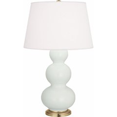 Matte Celadon Triple Gourd Table Lamp in Matte Celadon Glazed Ceramic Color