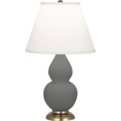 Matte Ash Small Double Gourd Accent Lamp in Matte Ash Glazed Ceramic Color