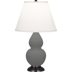 Matte Ash Small Double Gourd Accent Lamp in Matte Ash Glazed Ceramic Color