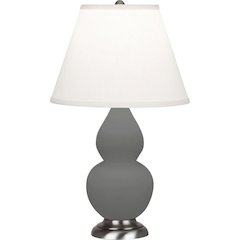 Matte Ash Small Double Gourd Accent Lamp in Matte Ash Glazed Ceramic Color