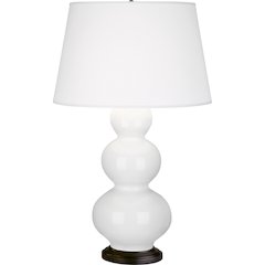 Lily Triple Gourd Table Lamp in Lily Glazed Ceramic Color