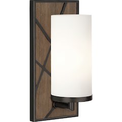Michael Berman Bond Wall Sconce in Smoked Walnut Wood Color