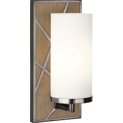 Michael Berman Bond Wall Sconce in Driftwood Oak Wood Color