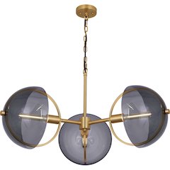 Mavisten Edition Copernica Chandelier in Lacquered Burnished Brass Color