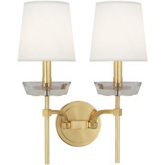 Cristallo Wall Sconce in Modern Brass Color
