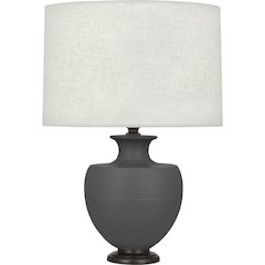 Matte Ash Michael Berman Atlas Table Lamp in Matte Ash Glazed Ceramic Color