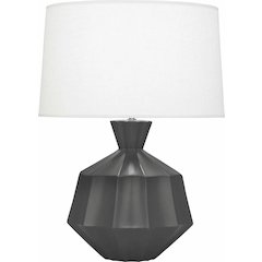 Matte Ash Orion Table Lamp in Matte Ash Glazed Ceramic Color