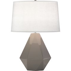 Smokey Taupe Delta Table Lamp in Smokey Taupe Glazed Ceramic Color