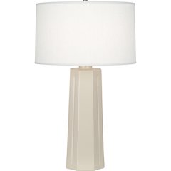 Bone Mason Table Lamp in Bone Glazed Ceramic Color