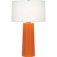 Pumpkin Mason Table Lamp in Pumpkin Glazed Ceramic Color