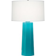Egg Blue Mason Table Lamp in Egg Blue Glazed Ceramic Color