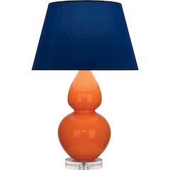 Pumpkin Double Gourd Table Lamp in Pumpkin Glazed Ceramic Color