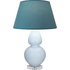 Baby Blue Double Gourd Table Lamp in Baby Blue Glazed Ceramic Color