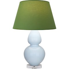 Baby Blue Double Gourd Table Lamp in Baby Blue Glazed Ceramic Color