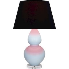 Baby Blue Double Gourd Table Lamp in Baby Blue Glazed Ceramic Color