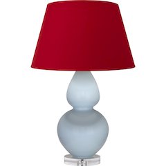 Baby Blue Double Gourd Table Lamp in Baby Blue Glazed Ceramic Color