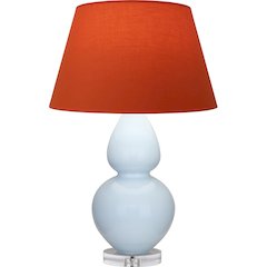 Baby Blue Double Gourd Table Lamp in Baby Blue Glazed Ceramic Color