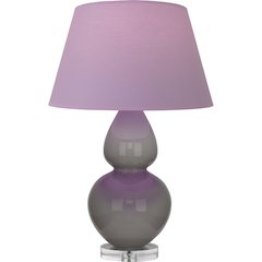 Smokey Taupe Double Gourd Table Lamp in Smokey Taupe Glazed Ceramic Color