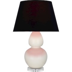 Bone Double Gourd Table Lamp in Bone Glazed Ceramic Color