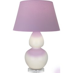 Bone Double Gourd Table Lamp in Bone Glazed Ceramic Color