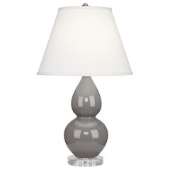Smokey Taupe Small Double Gourd Accent Lamp in Smokey Taupe Glazed Ceramic Color