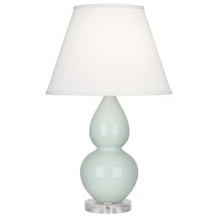 Celadon Small Double Gourd Accent Lamp in Celadon Glazed Ceramic Color