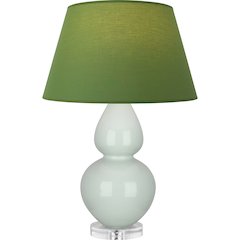 Celadon Double Gourd Table Lamp in Celadon Glazed Ceramic Color