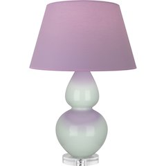 Celadon Double Gourd Table Lamp in Celadon Glazed Ceramic Color