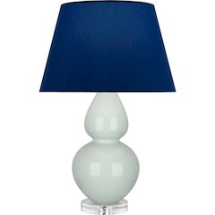 Celadon Double Gourd Table Lamp in Celadon Glazed Ceramic Color