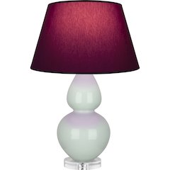 Celadon Double Gourd Table Lamp in Celadon Glazed Ceramic Color