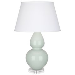 Celadon Double Gourd Table Lamp in Celadon Glazed Ceramic Color