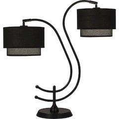 Charlee Table Lamp in Matte Black Powder Coat Color