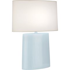 Baby Blue Victor Table Lamp in Baby Blue Glazed Ceramic Color
