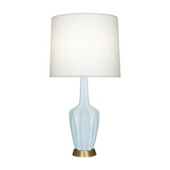 Baby Blue Emma Accent Lamp in Baby Blue Glazed Ceramic Color