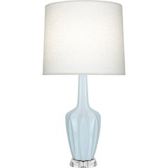 Baby Blue Emma Table Lamp in Baby Blue Glazed Ceramic Color