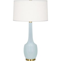 Baby Blue Delilah Table Lamp in Baby Blue Glazed Ceramic Color