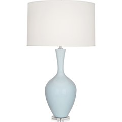 Baby Blue Audrey Table Lamp in Baby Blue Glazed Ceramic Color