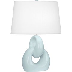 Baby Blue Fusion Table Lamp in Baby Blue Glazed Ceramic Color