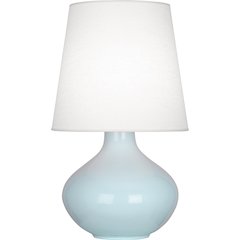 Baby Blue June Table Lamp in Baby Blue Glazed Ceramic Color