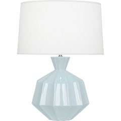 Baby Blue Orion Table Lamp in Baby Blue Glazed Ceramic Color