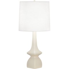 Bone Jasmine Table Lamp in Bone Glazed Ceramic Color