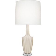Bone Emma Table Lamp in Bone Glazed Ceramic Color