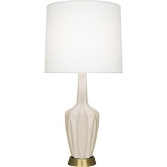 Bone Emma Table Lamp in Bone Glazed Ceramic Color