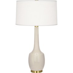 Bone Delilah Table Lamp in Bone Glazed Ceramic Color