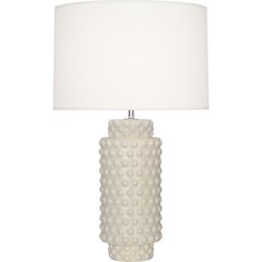 Bone Dolly Table Lamp in Bone Glazed Textured Ceramic Color