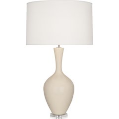 Bone Audrey Table Lamp in Bone Glazed Ceramic Color