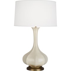 Bone Pike Table Lamp in Bone Glazed Ceramic Color